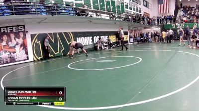 215 lbs Cons. Semi - Drayston Martin, Ashland vs Logan McClellan, Tri-Valley (Dresden)