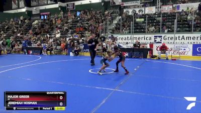 53 lbs Quarterfinal - Major Greer, IA vs Jeremiah Hosman, IL