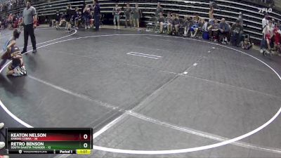 100 lbs Round 4 (6 Team) - Keaton Nelson, Kansas Cobra vs Retro Benson, South Dakota Thunder