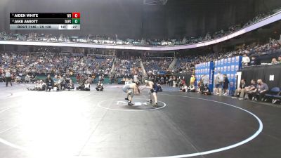 7A 138 lbs 3rd Place Match - Jake Amiott, Topsail vs Aiden White, Weddington High School