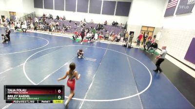 61-65 lbs Round 2 - Talia Folau, Team Pride Academy vs Briley Raedel, Bear River Jr High Wrestling C