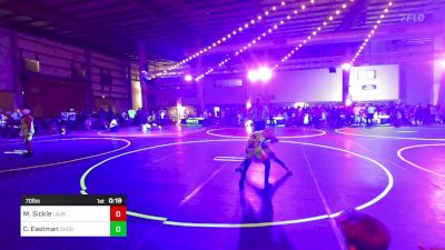 70 lbs 3rd Place - Marcus Sickle, Laurel Matburners vs Corbin Eastman, Shoshoni Sharp Shooters