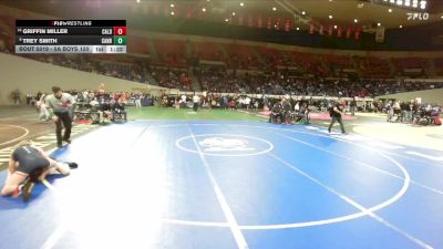 5A Boys 120 lbs Champ. Round 1 - Trey Smith, Canby Boys vs Griffin Miller, Caldera Boys