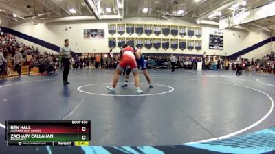 175 lbs Cons. Round 5 - Zachary Callahan, Brunswick vs Ben Hall, Alliance High School