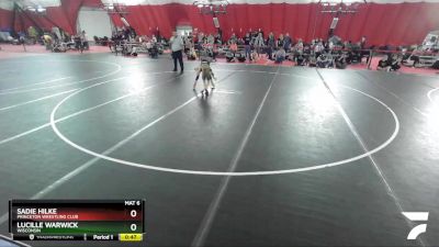 50-55 lbs Cons. Round 1 - Sadie Hilke, Princeton Wrestling Club vs Lucille Warwick, Wisconsin