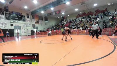 120 lbs Champ. Round 1 - Mayah Reyes, Segerstrom vs Kaylie Theobald, Schurr