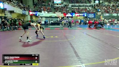 AA - 103 lbs Champ. Round 1 - Jackson Roby, Billings West vs Pate Engstrom, Helena Capital