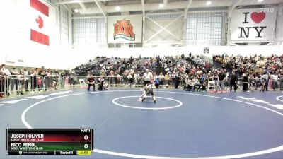 56 lbs Champ. Round 1 - Joseph Oliver, LeRoy Wrestling Club vs Nico Pendl, WRCL Wrestling Club