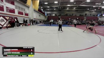 120 lbs Champ. Round 3 - Gunner Samora, Bloomfield vs Dawson Woodard, Basha