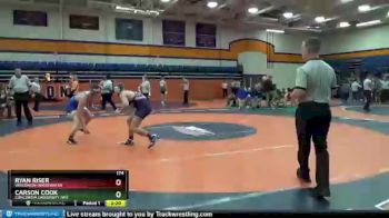 174 lbs Cons. Round 2 - Ryan Riser, Wisconsin-Whitewater vs Carson Cook, Concordia University (WI)