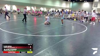 138 lbs Round 3 (6 Team) - Luis Rosa, Wrestling University vs Blayne Powers, Intense Wrestling