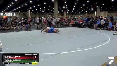 116 lbs Placement (16 Team) - Waylon Burress, Fight Club vs Dominic Cordero, Cleveland WC