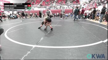 40 lbs 3rd Place - Averie Barnard, ARDMORE TAKEDOWN CLUB vs Ronan Scott, Blanchard Wrestling Club