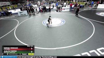 70 lbs Quarterfinal - Evelyn Cortez, Red Wave Wrestling vs Sophia Verdugo, California