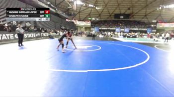 Girls 2A 125 lbs Champ. Round 2 - Jocelyn Chavez, Toppenish (Girls) vs Jazmine Botello Lopez, Toppenish (Girls)