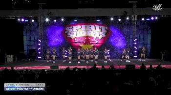 Cheer Factor - DREAM [2025 L1 Junior Day 1] 2025 Spirit Sports Worcester Nationals