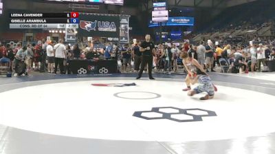 110 lbs Cons. Rd Of 64 - Leena Cavender, Illinois vs Giselle Arambula, Illinois