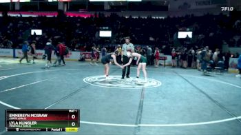 Girls 135 lbs Cons. Round 3 - Emmersyn McGraw, Curtis (Girls) vs Lyla Klingler, Peninsula (Girls)