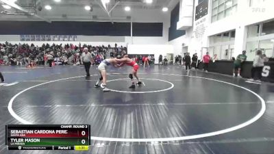 126 lbs Champ. Round 3 - Tyler Mason, La Mirada vs Sebastian Cardona Perez, Santa Ana