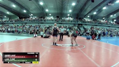 115 lbs Semifinal - James Lauf, Eierman Elite Wrestling Club-AA vs Luke Cline, Team Hammer Wrestling Academy-A 