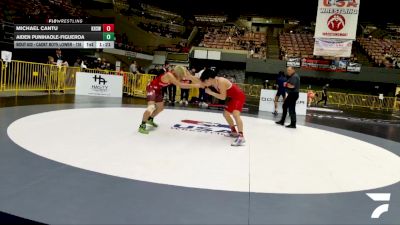 Cadet Boys Lower - 126 lbs Champ. Round 1 - Aiden Punihaole-Figueroa vs Michael Cantu, Kerman High School Wrestling