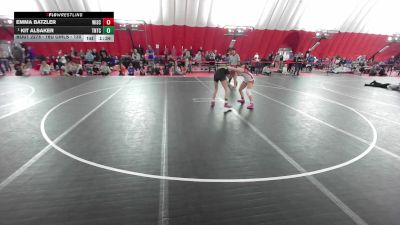 16U Girls - 130 lbs 1st Place Match - Kit Alsaker, Team Nazar Training Center vs Emma Batzler, Wisconsin