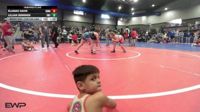 112-126 lbs Semifinal - Elainah Davis, North Desoto Wrestling Academy vs Lillian Jennings, Gladiator Wrestling Club