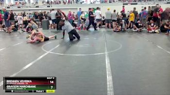 92 lbs Round 3 (6 Team) - Brennen Veverka, U2 Upstate Uprising vs Grayson Marchbank, Charlotte Vikings