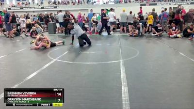 92 lbs Round 3 (6 Team) - Brennen Veverka, U2 Upstate Uprising vs Grayson Marchbank, Charlotte Vikings