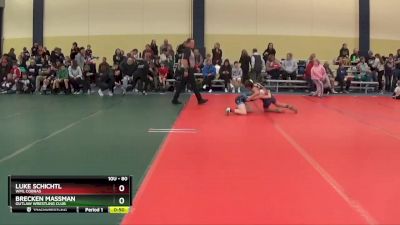 80 lbs Cons. Round 4 - Brecken Massman, Outlaw Wrestling Club vs Luke Schichtl, WML Cobras