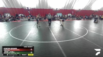 160 lbs Cons. Round 1 - Porter Redner, Reedsburg Area High School Wrestling vs Jesse Lovell, Red Raiders Wrestling Team