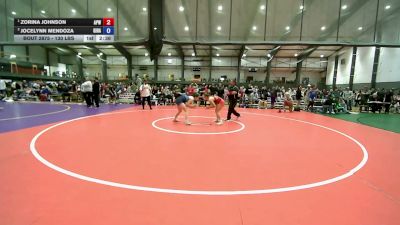 130 lbs 1st Place Match - Zorina Johnson, All Phase Wrestling vs Jocelynn Mendoza, Gilroy Hawks