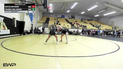 125 lbs Rr Rnd 1 - Baylin Maynard, Sand Springs Girls vs Valeria Leal Matos, Broken Arrow Girls HS