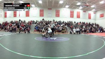 132 lbs Quarterfinal - Desmond Childers, Copley vs Levi Johnston, Woodridge