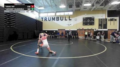 120 lbs Consi Of 8 #2 - Isaac Yap, Stamford vs Anthony Valenzuela, Danbury