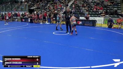 74 lbs Champ. Round 1 - Mason Worden, NV vs Gibson Engelkes, IA