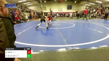 49 lbs Round Of 16 - Hunter Wells, Claremore Youth Wrestling vs Adam Brummett, Sperry Wrestling Club