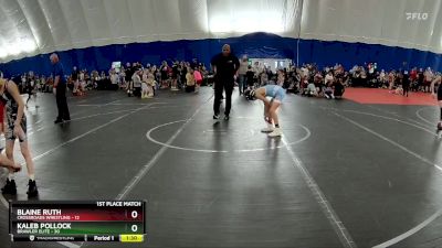 80 lbs Finals (2 Team) - Blaine Ruth, Crossroads Wrestling vs Kaleb Pollock, Brawler Elite