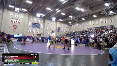 215 lbs Champ. Round 2 - Wylee Elders, Union County vs Brandon Soto, Pope Saint John Paul II