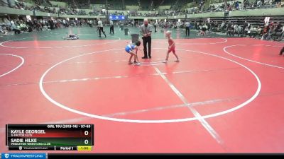 57-63 lbs Quarterfinal - Kayle Georgel, X-Factor Elite vs Sadie Hilke, Princeton Wrestling Club