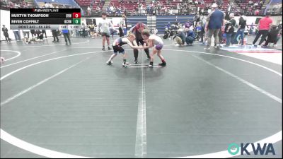 55 lbs Consolation - Huxtyn Thompson, Bristow Elementary Wrestling Club vs River Coffelt, Bridge Creek Youth Wrestling