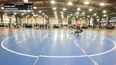 113 lbs Consi Of 64 #1 - Nazeef Bush, DE vs Cooper Mathon, NC