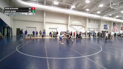 132 lbs Champ. Round 2 - Wyatt Olsen, Cougars Wrestling Club vs Kane Blackard, Sanderson Wrestling Academy