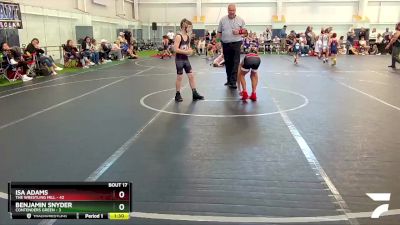 80 lbs Round 5 (8 Team) - Isa Adams, The Wrestling Mill vs Benjamin Snyder, Contenders Green