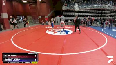 77 lbs 1st Place Match - Ryder Teten, High Plains Thunder Wrestling Club vs Santiago Acebo, Riverton USA Wrestling