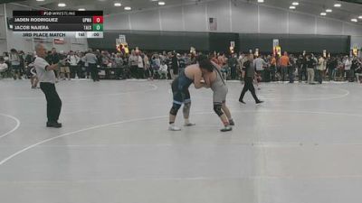 285 lbs 3rd Place Match - Jaden Rodriguez, Great Plains Wrestling Academy vs Jacob Najera, Takedown Express W/C