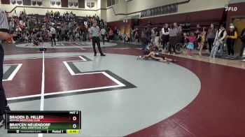 PW-10 lbs Cons. Semi - Braycen Neuendorf, Waverly Area Wrestling Club vs Braden D. Miller, Denver Wrestling Club