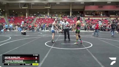 160 lbs Round 2 - Jacob Burklow, Team Lightning Wrestling Club vs Thomas Overstake, Kansas Young Guns Wrestling Cl