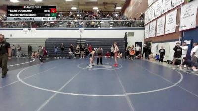 95 lbs Cons. Round 3 - River Fitzsimmons, Fighting Squirrels Wrestling Club vs Evan Bourland, Mountain Man Wrestling Club