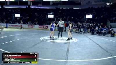 Girls 140 lbs Cons. Round 1 - Alina Hernandez, Pasco (Girls) vs Sofia Olivo, Graham-Kapowsin (Girls)